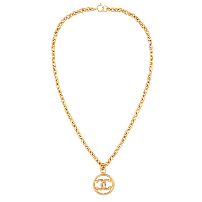 Susan Caplan Vintage Chanel Oversized Logo Necklace From Susan Caplan