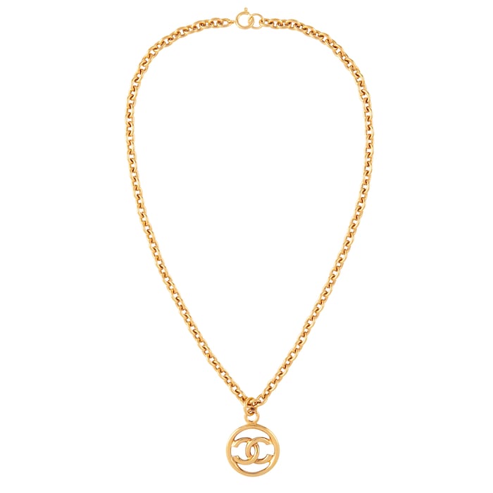 Susan Caplan Vintage Chanel Oversized Logo Necklace From Susan Caplan