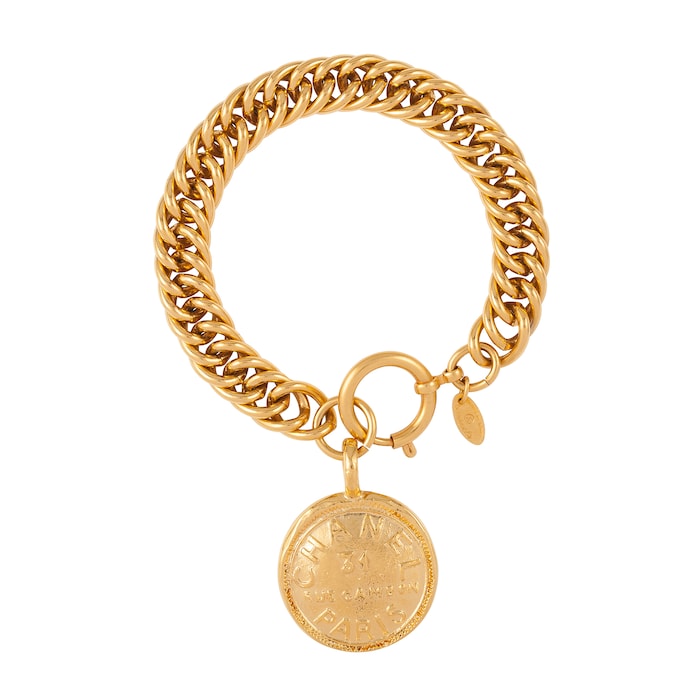 Susan Caplan Exclusive Vintage Chanel Medallion Chain Link Bracelet From Susan Caplan
