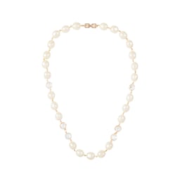37770231 - Vintage Yellow Gold Plated Givenchy Fresh Water Pearl & Crystal Necklace