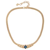 Susan Caplan Exclusive Susan Caplan Vintage Christian Dior Gold Plated Blue Crystal Snake Chain Necklace