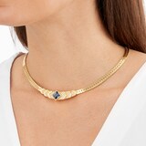 Susan Caplan Exclusive Susan Caplan Vintage Christian Dior Gold Plated Blue Crystal Snake Chain Necklace