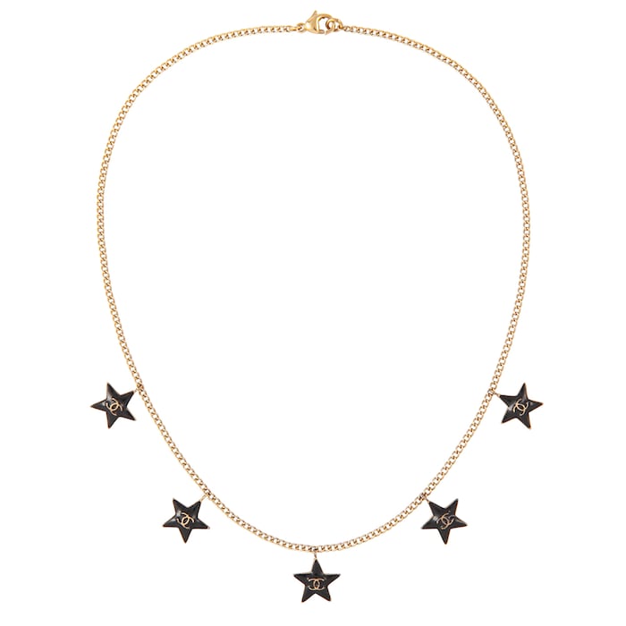 Susan Caplan Vintage Chanel Gold Plated CC Star Charm Necklace From Susan Caplan