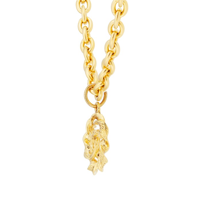 Susan Caplan Exclusive Vintage Chanel Gold Plated CC Rope Charm Pendant From Susan Caplan