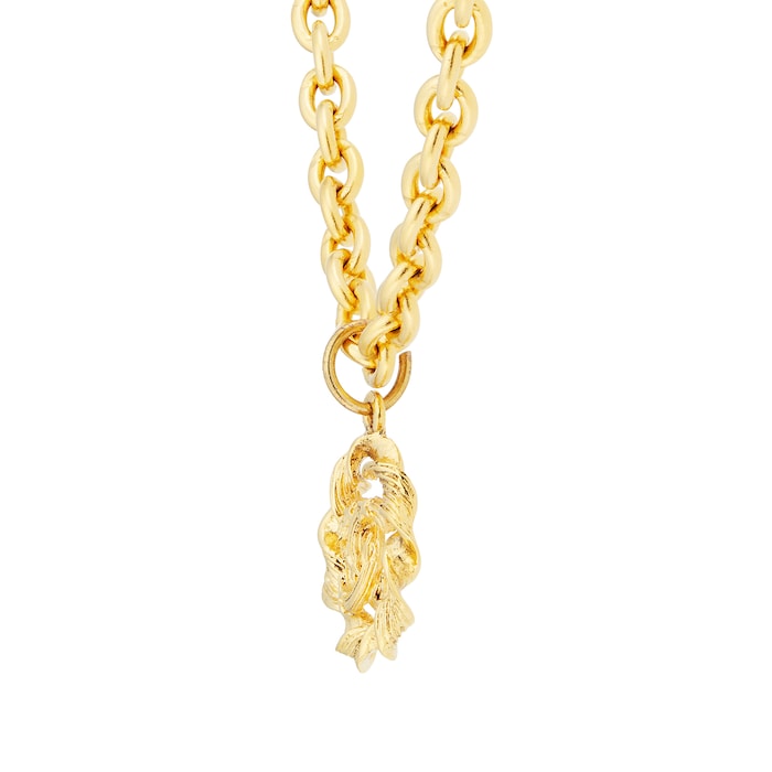 Susan Caplan Exclusive Vintage Chanel Gold Plated CC Rope Charm Pendant From Susan Caplan