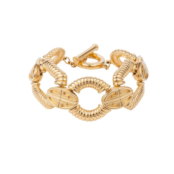 Susan Caplan Susan Caplan Vintage Givenchy Gold Plated Oval Link Bracelet