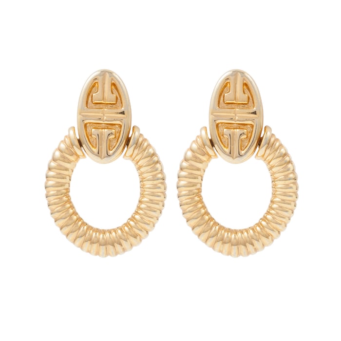 Susan Caplan Susan Caplan Vintage Givenchy Gold Plated Door Knocker Earrings