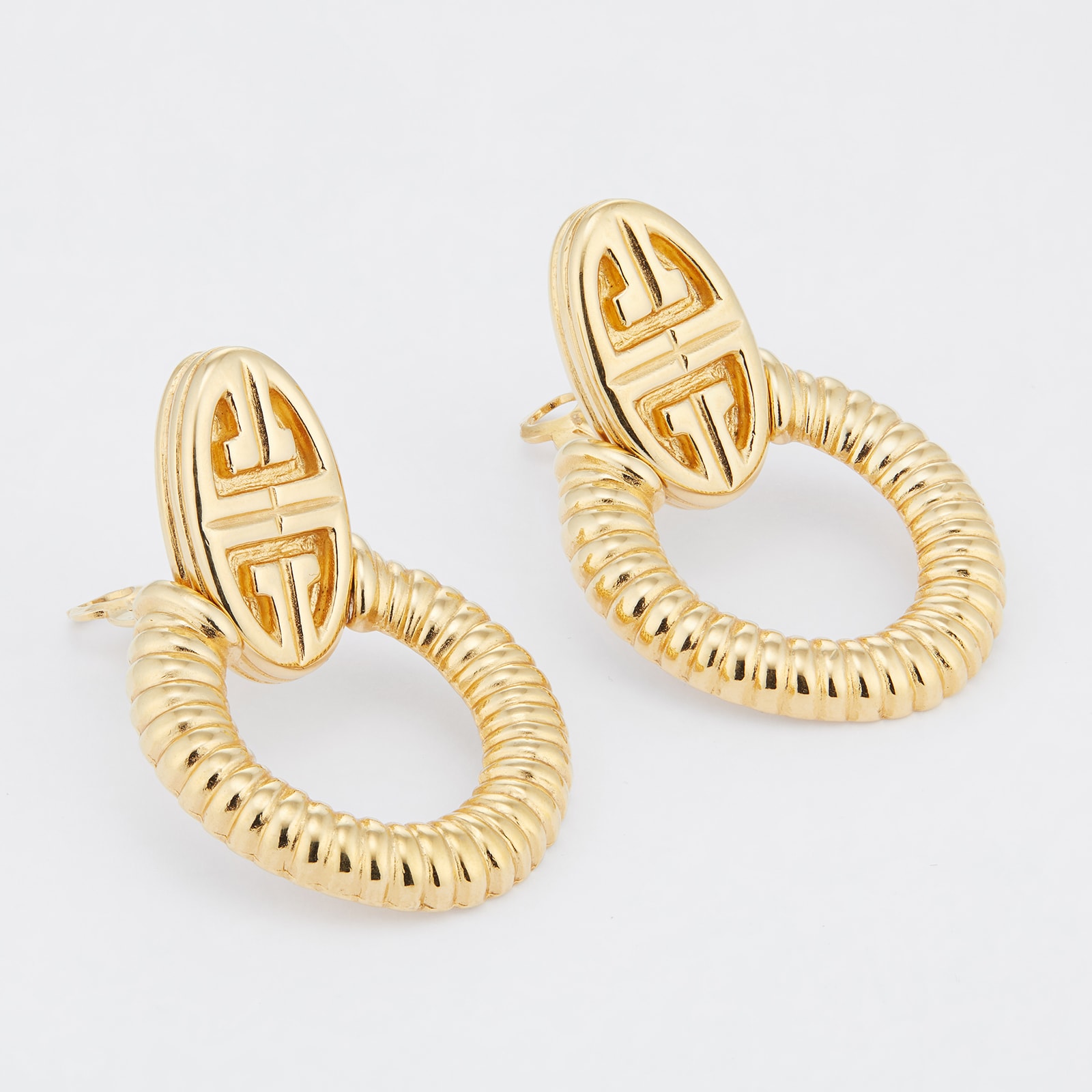 Susan Caplan Susan Caplan Vintage Givenchy Gold Plated Door Knocker Earrings