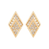 Susan Caplan Exclusive Susan Caplan Vintage Dior Gold Plated Rhombus Crystal Earrings