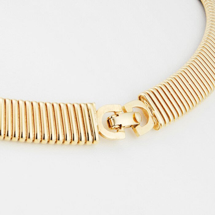 Susan Caplan Exclusive Susan Caplan Vintage Dior Gold Plated Flex Collar Crystal Necklace