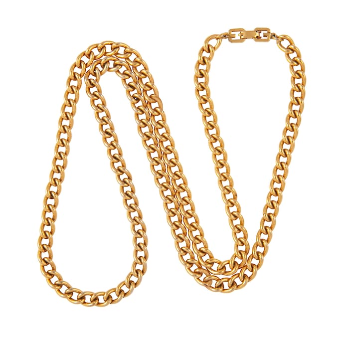 Susan Caplan Exclusive Susan Caplan Vintage Gold Plated Givenchy Curb Chain Necklace
