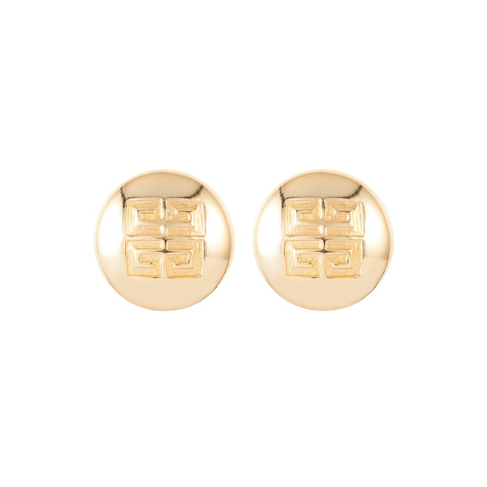 Susan Caplan Exclusive Vintage Yellow Gold Plated Givenchy Logo Earrings