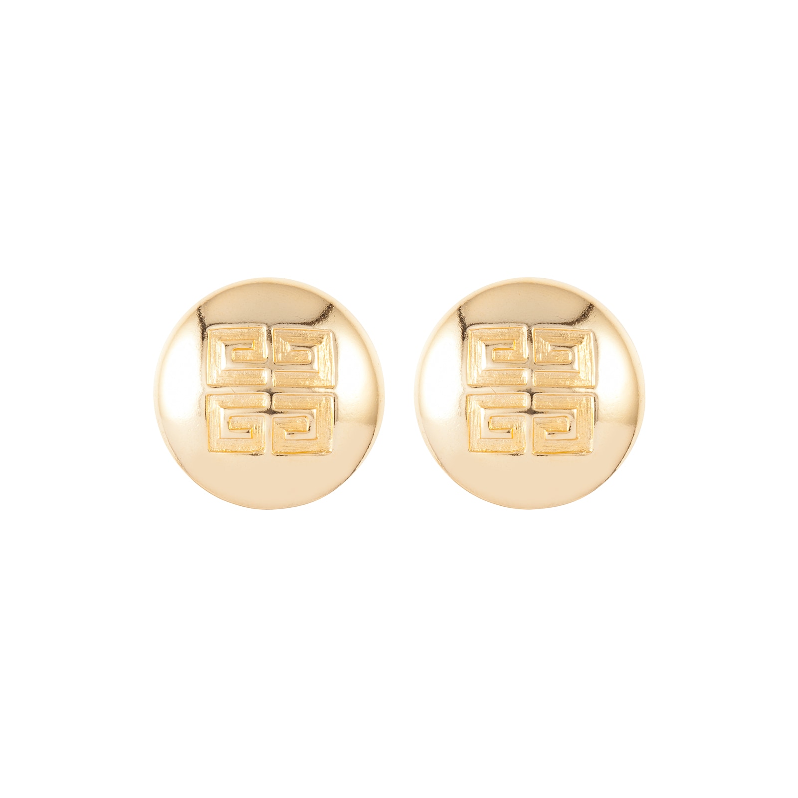 Susan Caplan Exclusive Vintage Yellow Gold Plated Givenchy Logo Earrings