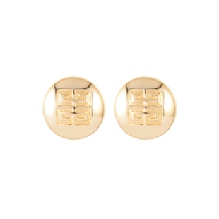 Susan Caplan Exclusive Vintage Yellow Gold Plated Givenchy Logo Earrings