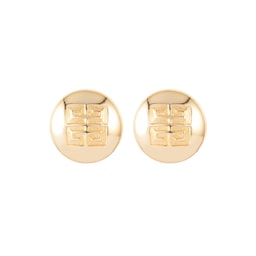 37770293 - Exclusive Vintage Yellow Gold Plated Givenchy Logo Earrings