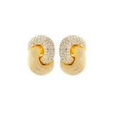 Susan Caplan Exclusive Vintage Yellow Gold Plated Dior Love Knot Crystal Earrings