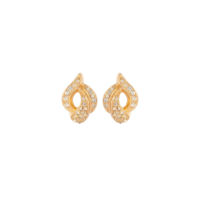 Susan Caplan Exclusive Vintage Yellow Gold Plated Dior Crystal Earrings ...