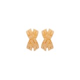 Susan Caplan Exclusive Vintage Yellow Gold Plated Dior Cross Over Earrings