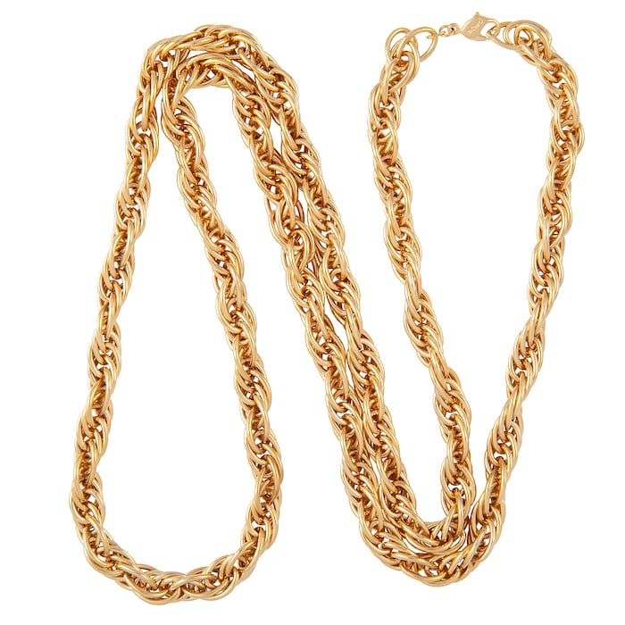 Susan Caplan Exclusive Vintage Yellow Gold Plated Dior Chain Necklace