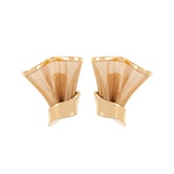 Susan Caplan Vintage Yellow Gold Plated Givenchy Mesh Earrings