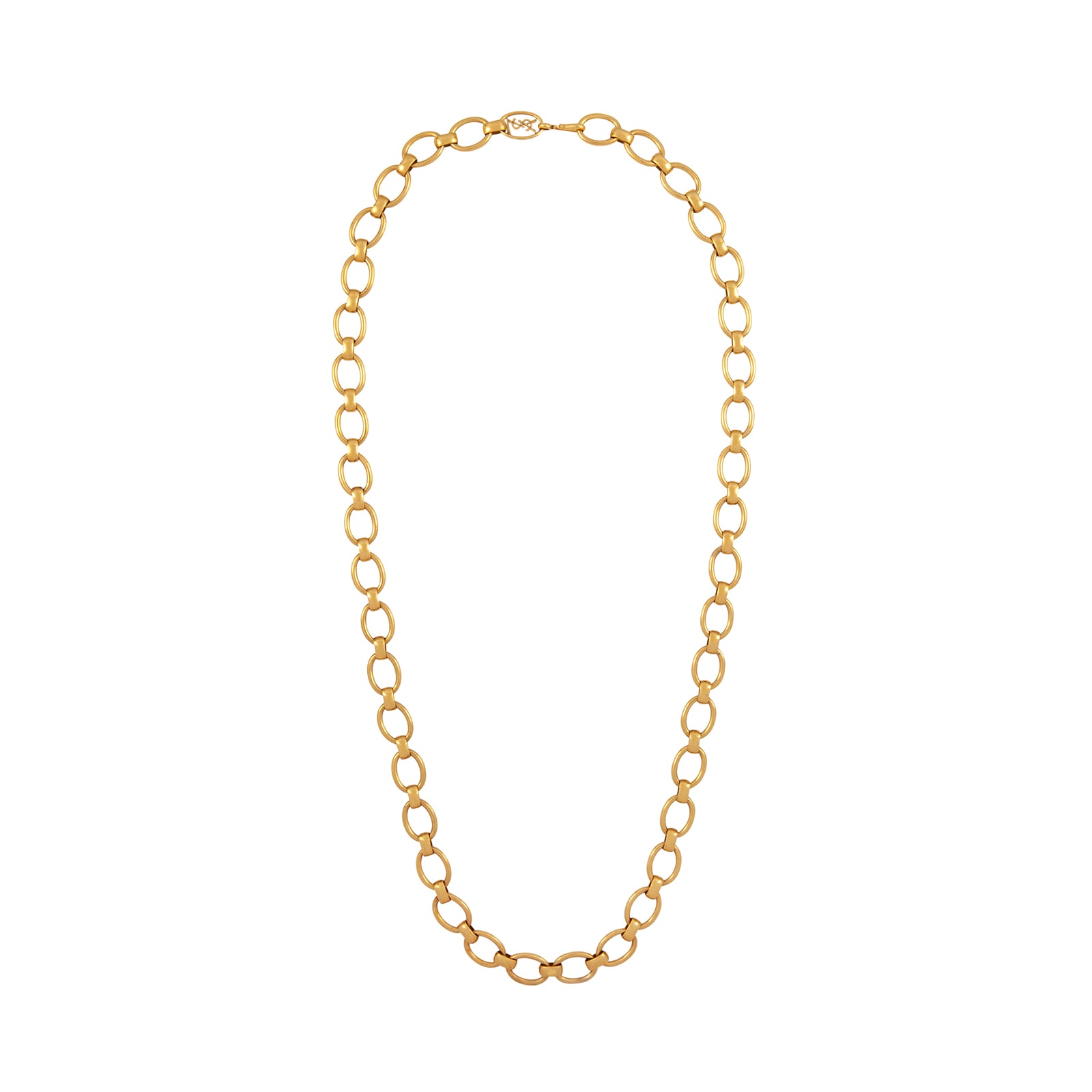 Vintage YSL Yellow Gold Plated Chain Necklace