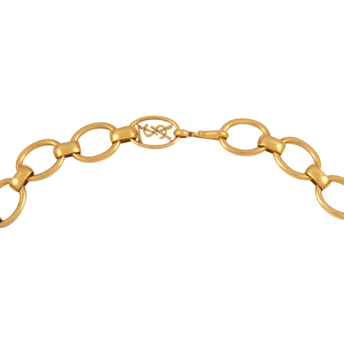 Susan Caplan Vintage YSL Yellow Gold Plated Chain Necklace