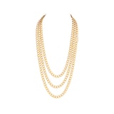 Susan Caplan Vintage YSL Yellow Gold Plated Textured Chain Necklace