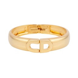 37770346 - Vintage Dior Yellow Gold Plated CD Bangle
