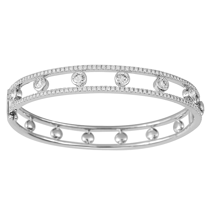 Mappin & Webb 18ct White Gold 2.84ct Diamond Bangle