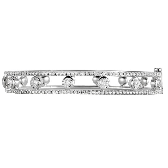 Mappin & Webb 18ct White Gold 2.84ct Diamond Bangle