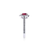 Mappin & Webb Amelia Halo Platinum And 5mm Ruby Ring