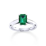 Mappin & Webb Belvedere Platinum Emerald Cut 9x7mm Emerald Ring