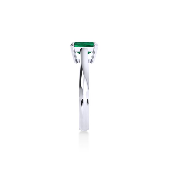 Mappin & Webb Belvedere Platinum Emerald Cut 9x7mm Emerald Ring