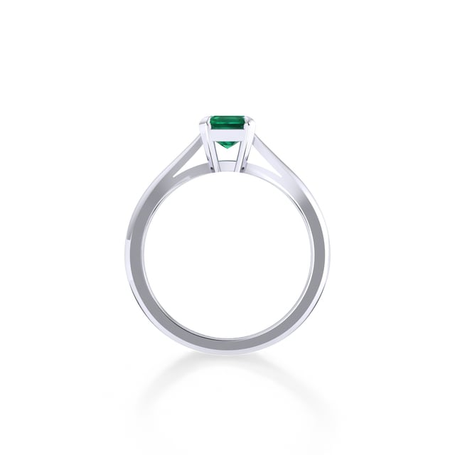 Mappin & Webb Belvedere Platinum Emerald Cut 9x7mm Emerald Ring