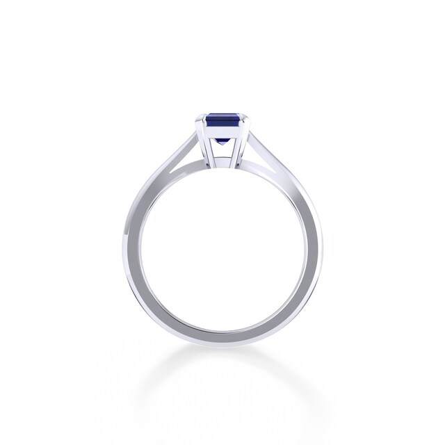 Mappin & Webb Belvedere Platinum Emerald Cut 9x7mm Sapphire Ring