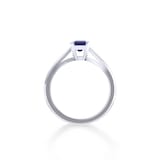 Mappin & Webb Belvedere Platinum Emerald Cut 7x5mm Sapphire Ring