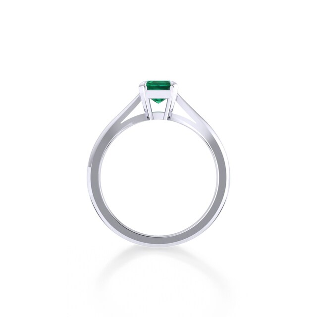 Mappin & Webb Belvedere Emerald Cut 0.60ct Emerald And Platinum Ring