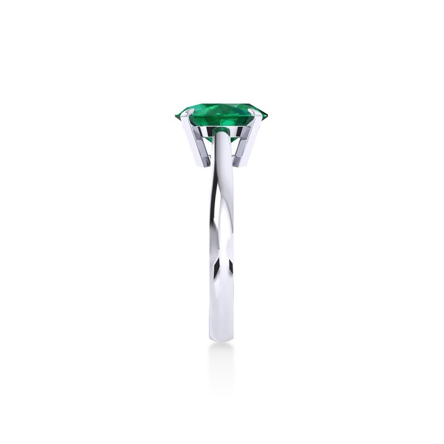Mappin & Webb Belvedere Emerald Cut 0.60ct Emerald And Platinum Ring
