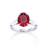 Mappin & Webb Belvedere Platinum Oval Cut 9x7mm Ruby Ring