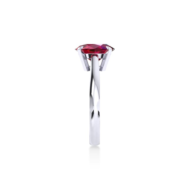 Mappin & Webb Belvedere Platinum Oval Cut 7x5mm Ruby Ring