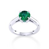 Mappin & Webb Belvedere Platinum Round Cut 6mm Emerald Ring