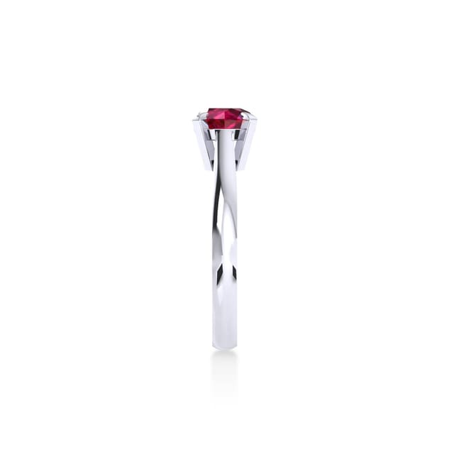 Mappin & Webb Belvedere Platinum Round Cut 6mm Ruby Ring