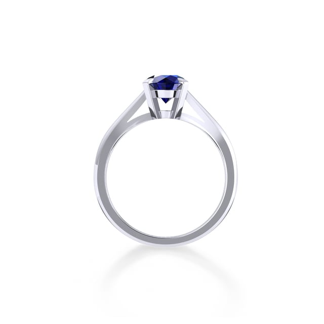 Mappin & Webb Belvedere Platinum Round Cut 6mm Sapphire Ring