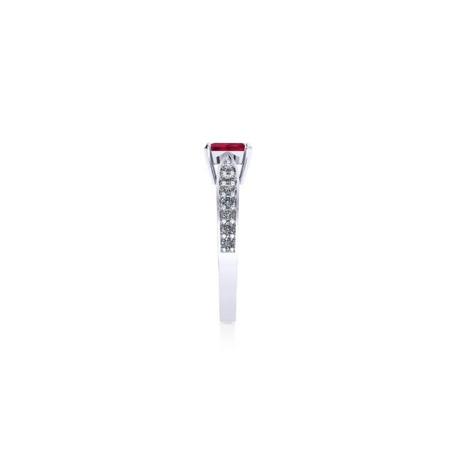 Mappin & Webb Boscobel Platinum And 9x7mm Ruby Ring