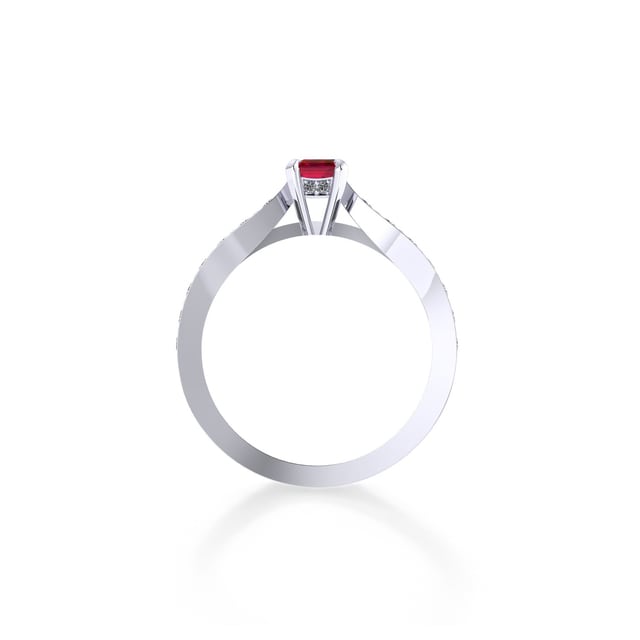 Mappin & Webb Boscobel Platinum And 9x7mm Ruby Ring