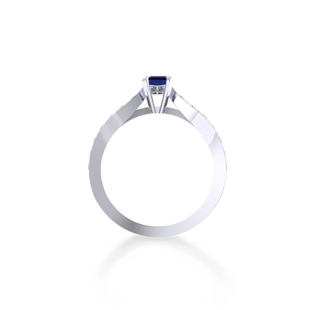 Mappin & Webb Boscobel Platinum And 9x7mm Sapphire Ring