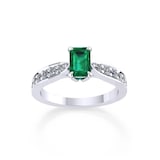 Mappin & Webb Boscobel Platinum And 7x5mm Emerald Ring
