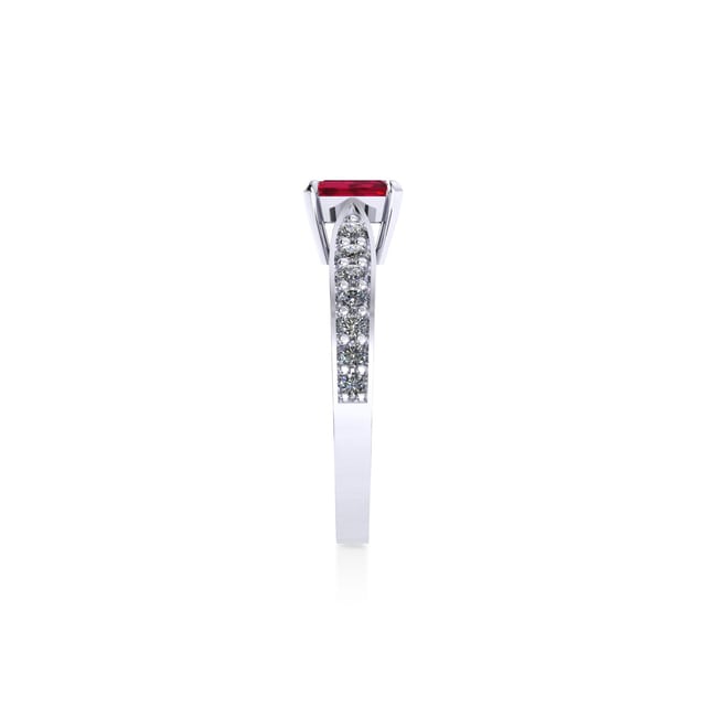 Mappin & Webb Boscobel Platinum And 7x5mm Ruby Ring