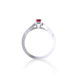 Mappin & Webb Boscobel Platinum And 7x5mm Ruby Ring