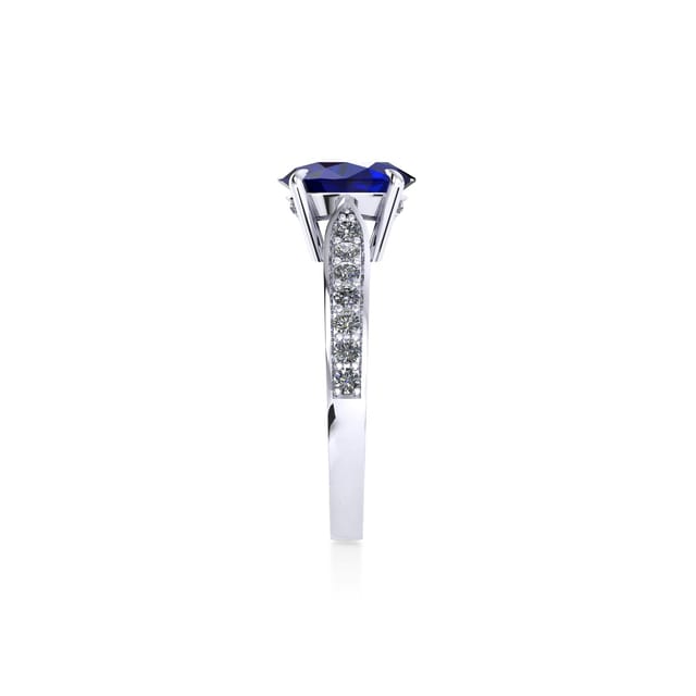 Mappin & Webb Boscobel Platinum And 9x7mm Sapphire Ring